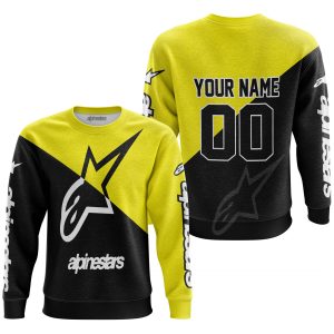 Custom name BraapGirls PREMIUM GIFT – CUSTOM NAME – ALPINESTARS – YELLOW Alpinestars for motocross girls and dirt bike riders - Alpinestars view 1