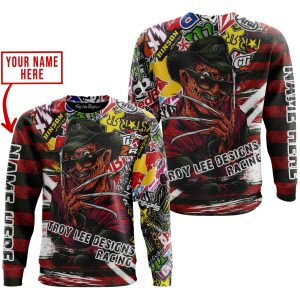 Custom name BraapGirls FREDDY KRUEGER TROY LEE DESIGNS RACING | HOODIE & JERSEY | KID-YOUTH & ADULT Brands for motocross girls and dirt bike riders - Brands ...