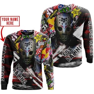 Custom name BraapGirls JASON VOORHEES FOX RACING | HOODIE & JERSEY | KID-YOUTH & ADULT Brands for motocross girls and dirt bike riders - Brands view 2
