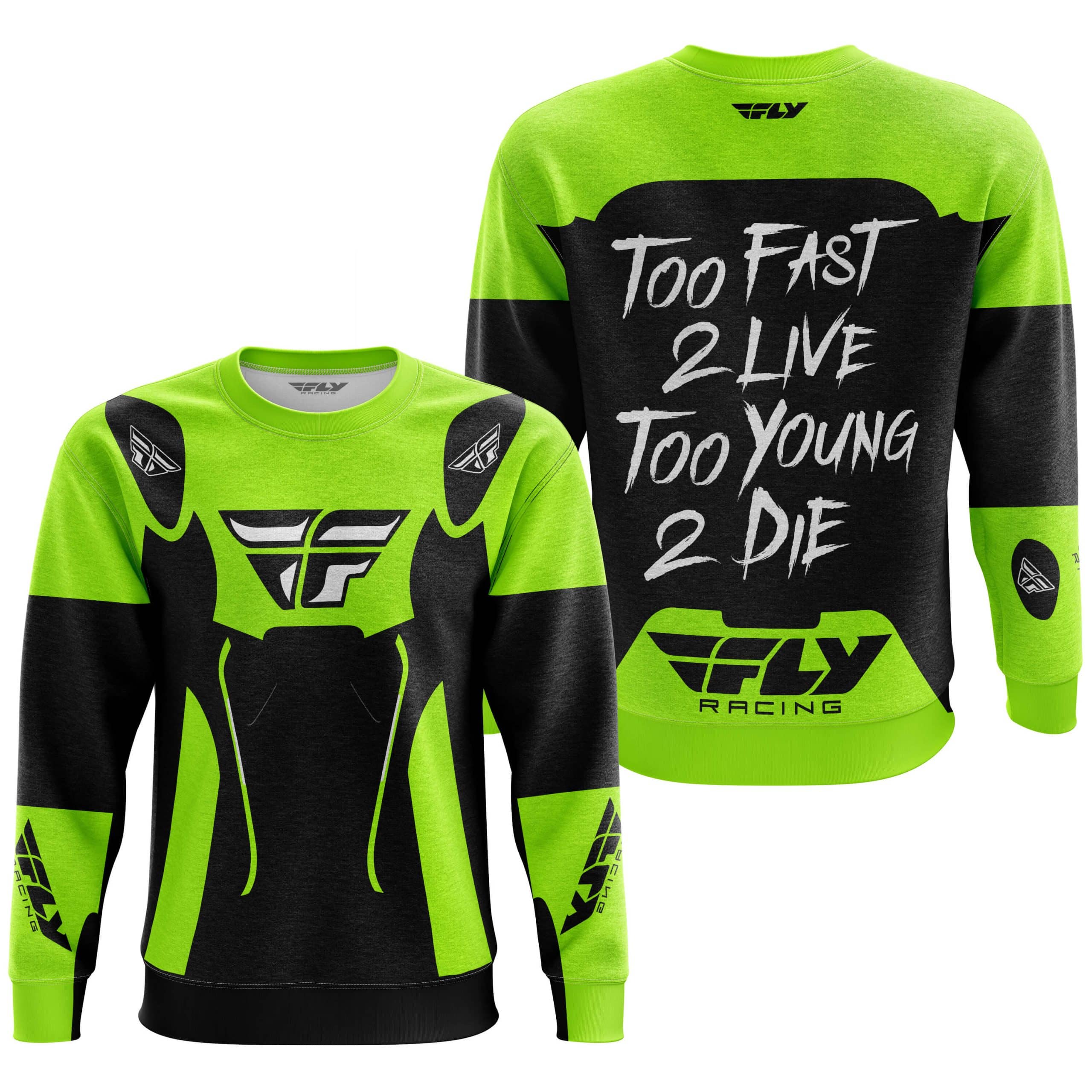 TOO FAST TO LIVE TOO YOUNG TO DIE - FLY RACING - NEON view 4