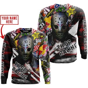 Custom name BraapGirls JASON VOORHEES THOR RACING | HOODIE & JERSEY | KID-YOUTH & ADULT Brands for motocross girls and dirt bike riders - Brands view 2