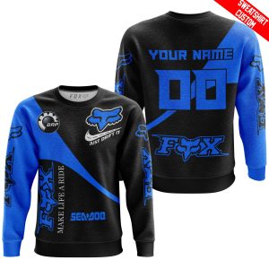 Custom name BraapGirls MAKE LIFE A RIDE JUST SEND IT – SEA DOO – BLUE Brands for motocross girls and dirt bike riders - Brands view 3
