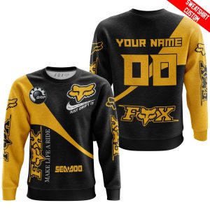 Custom name BraapGirls MAKE LIFE A RIDE JUST SEND IT – SEA DOO – YELLOW Brands for motocross girls and dirt bike riders - Brands view 3