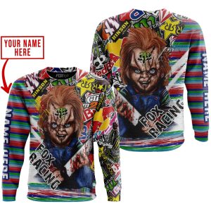Custom name BraapGirls CHUCKY FOX MONSTER RACING | HOODIE & JERSEY | KID-YOUTH & ADULT Brands for motocross girls and dirt bike riders - Brands view 2