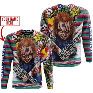 Custom name BraapGirls CHUCKY HUSQVARNA RACING | HOODIE & JERSEY | KID-YOUTH & ADULT Brands for motocross girls and dirt bike riders - Brands view 2
