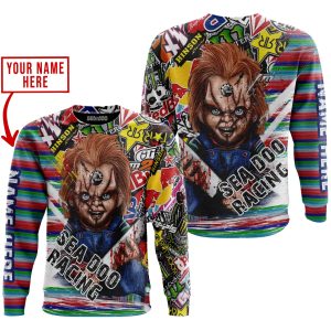 Custom name BraapGirls CHUCKY SEA-DOO RACING | HOODIE & JERSEY | KID-YOUTH & ADULT Brands for motocross girls and dirt bike riders - Brands view 2