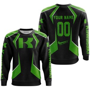 Custom name BraapGirls LIMITED EDITION – CUSTOM NAME KAWASAKI – GREEN Brands for motocross girls and dirt bike riders - Brands view 2