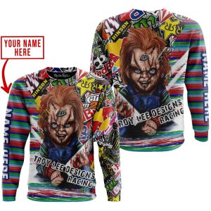 Custom name BraapGirls CHUCKY TROY LEE DESIGNS RACING | HOODIE & JERSEY | KID-YOUTH & ADULT Brands for motocross girls and dirt bike riders - Brands view 2