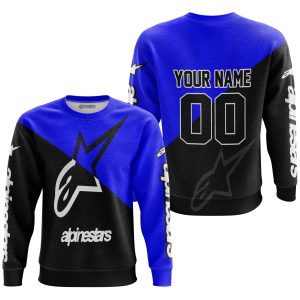 Custom name BraapGirls PREMIUM GIFT – CUSTOM NAME – ALPINESTARS – BLUE Alpinestars for motocross girls and dirt bike riders - Alpinestars view 1