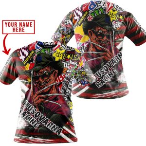 Custom name BraapGirls FREDDY KRUEGER HUSQVARNA RACING | HOODIE & JERSEY | KID-YOUTH & ADULT Brands for motocross girls and dirt bike riders - Brands view 2