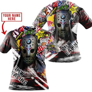 Custom name BraapGirls JASON VOORHEES BMW RACING | HOODIE & JERSEY | KID-YOUTH & ADULT BMW for motocross girls and dirt bike riders - BMW view 3