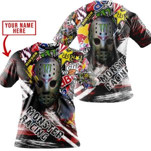 Custom name BraapGirls JASON VOORHEES MONSTER RACING | HOODIE & JERSEY | KID-YOUTH & ADULT Brands for motocross girls and dirt bike riders - Brands view 3