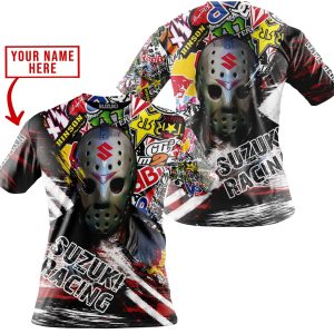 Custom name BraapGirls JASON VOORHEES SUZUKI RACING | HOODIE & JERSEY | KID-YOUTH & ADULT Brands for motocross girls and dirt bike riders - Brands view 3
