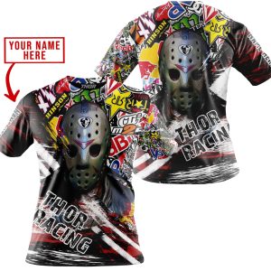 Custom name BraapGirls JASON VOORHEES THOR RACING | HOODIE & JERSEY | KID-YOUTH & ADULT Brands for motocross girls and dirt bike riders - Brands view 3