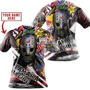 Custom name BraapGirls JASON VOORHEES YAMAHA RED RACING | HOODIE & JERSEY | KID-YOUTH & ADULT Brands for motocross girls and dirt bike riders - Brands view 3