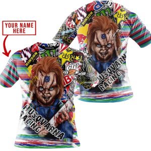 Custom name BraapGirls CHUCKY HUSQVARNA RACING | HOODIE & JERSEY | KID-YOUTH & ADULT Brands for motocross girls and dirt bike riders - Brands view 3