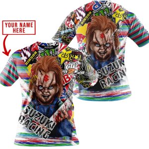 Custom name BraapGirls CHUCKY SUZUKI RACING | HOODIE & JERSEY | KID-YOUTH & ADULT Brands for motocross girls and dirt bike riders - Brands view 3