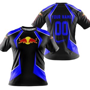 Custom name BraapGirls LIMITED EDITION – CUSTOM NAME REDBULL – BLUE Brands for motocross girls and dirt bike riders - Brands view 3