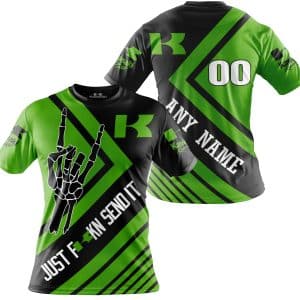 Custom name BraapGirls JUST FCKN SEND IT – KAWASAKI | HOODIE & JERSEY | KID-YOUTH & ADULT Brands for motocross girls and dirt bike riders - Brands view 3