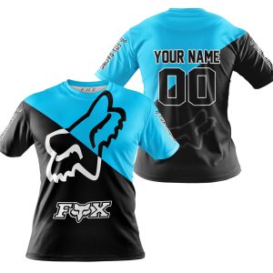 Custom name BraapGirls PREMIUM GIFT – CUSTOM NAME – FOX RACING – SKY BLUE Brands for motocross girls and dirt bike riders - Brands view 3