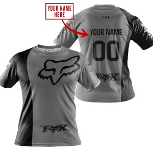 Custom name BraapGirls PREMIUM MX – CUSTOM NAME – FOX RACING – GREY Brands for motocross girls and dirt bike riders - Brands view 3
