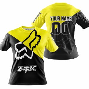Custom name BraapGirls PREMIUM GIFT – CUSTOM NAME – FOX RACING – YELLOW Brands for motocross girls and dirt bike riders - Brands view 3