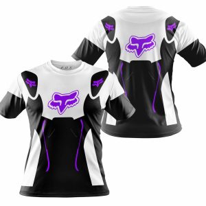 Custom name BraapGirls TOO FAST TO LIVE TOO YOUNG TO DIE – FOX RACING – WHITE PURPLE Brands for motocross girls and dirt bike riders - Brands view 3