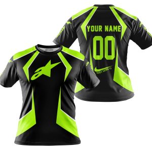 Custom name BraapGirls LIMITED EDITION – CUSTOM NAME ALPINESTARS – NEON Alpinestars for motocross girls and dirt bike riders - Alpinestars view 3