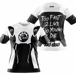 Custom name BraapGirls TOO FAST TO LIVE TOO YOUNG TO DIE – SKI DOO – WHITE Brands for motocross girls and dirt bike riders - Brands view 3