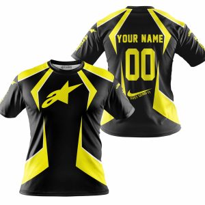Custom name BraapGirls LIMITED EDITION – CUSTOM NAME ALPINESTARS – YELLOW Alpinestars for motocross girls and dirt bike riders - Alpinestars view 3
