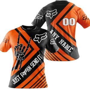 Custom name BraapGirls JUST FCKN SEND IT – FOX RACING ORANGE | HOODIE & JERSEY | KID-YOUTH & ADULT Brands for motocross girls and dirt bike riders - Brands v...