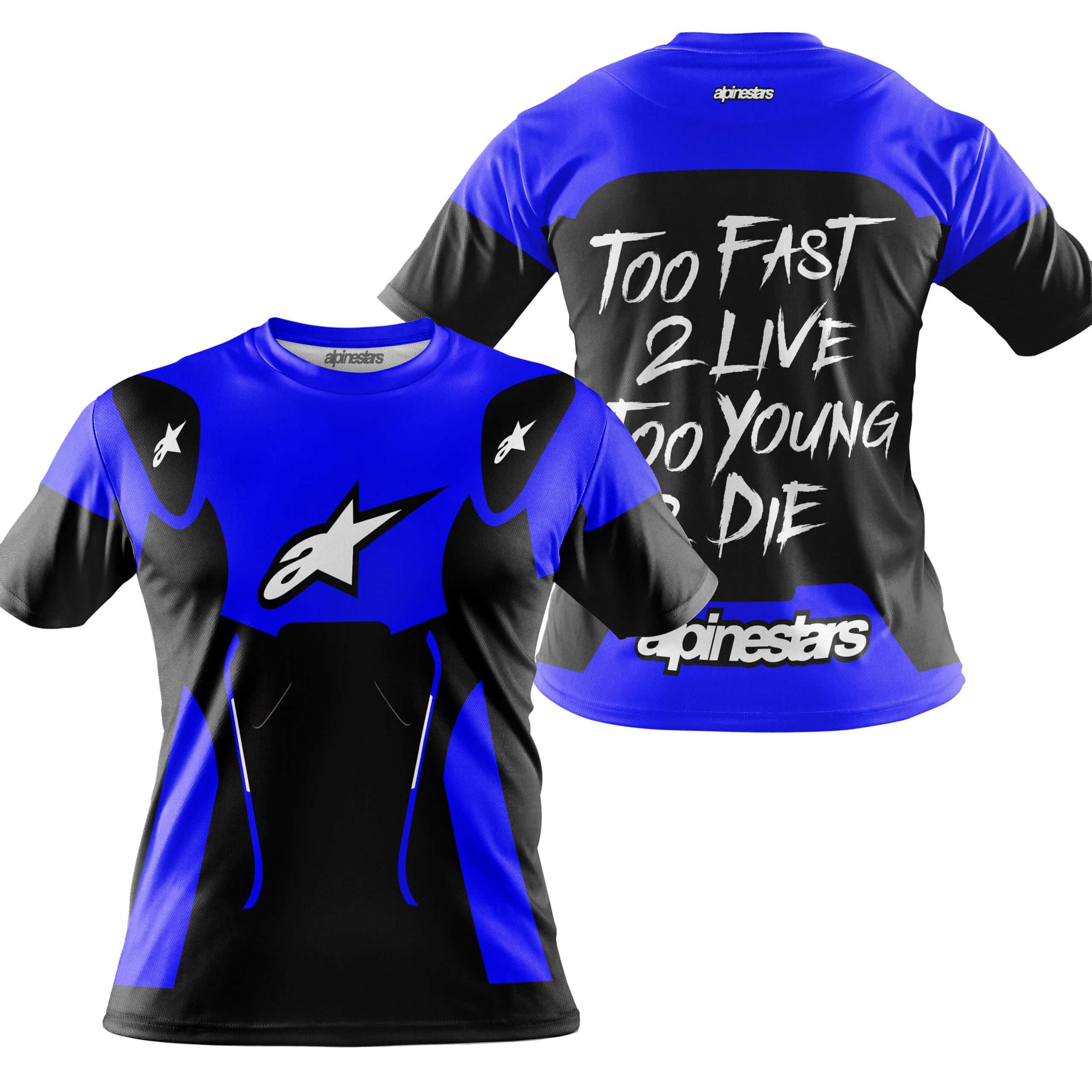 TOO FAST TO LIVE TOO YOUNG TO DIE - ALPINESTARS - BLUE view 5