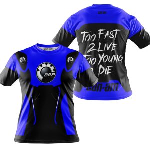 Custom name BraapGirls TOO FAST TO LIVE TOO YOUNG TO DIE – CAN AM – BLUE Brands for motocross girls and dirt bike riders - Brands view 3