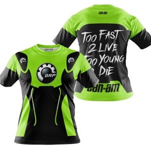 Custom name BraapGirls TOO FAST TO LIVE TOO YOUNG TO DIE – CAN AM – GREEN 1 Brands for motocross girls and dirt bike riders - Brands view 3