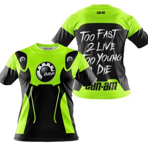 Custom name BraapGirls TOO FAST TO LIVE TOO YOUNG TO DIE – CAN AM – NEON Brands for motocross girls and dirt bike riders - Brands view 3