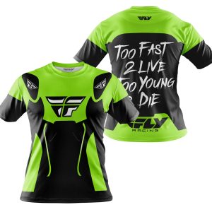 Custom name BraapGirls TOO FAST TO LIVE TOO YOUNG TO DIE – FLY RACING – GREEN 1 Brands for motocross girls and dirt bike riders - Brands view 3