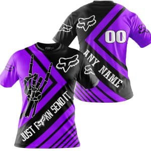 Custom name BraapGirls JUST FCKN SEND IT – FOX RACING PURPLE | HOODIE & JERSEY | KID-YOUTH & ADULT Brands for motocross girls and dirt bike riders - Brands v...