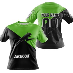 Custom name BraapGirls PREMIUM GIFT – CUSTOM NAME – ARCTIC CAT – GREEN Arctic Cat for motocross girls and dirt bike riders - Arctic Cat view 3