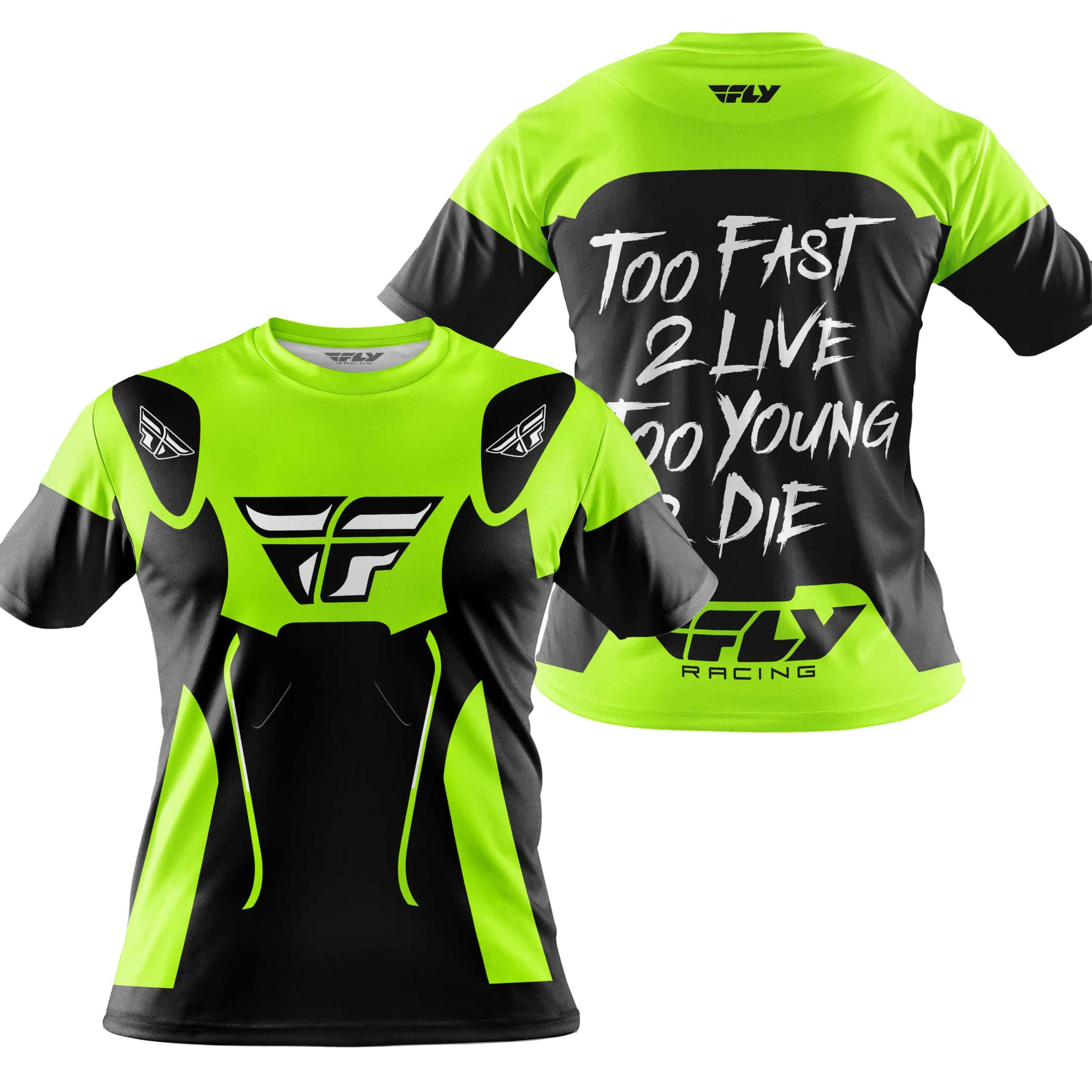 TOO FAST TO LIVE TOO YOUNG TO DIE - FLY RACING - NEON view 5