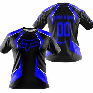 Custom name BraapGirls LIMITED EDITION – CUSTOM NAME FOX RACING – BLUE Brands for motocross girls and dirt bike riders - Brands view 3