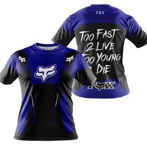 Custom name BraapGirls TOO FAST TO LIVE TOO YOUNG TO DIE – FOX RACING – NAVY Brands for motocross girls and dirt bike riders - Brands view 3