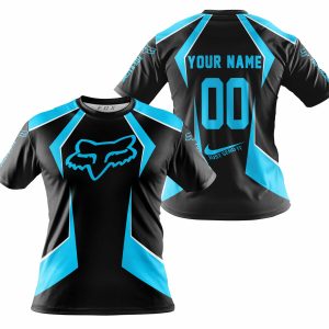 Custom name BraapGirls LIMITED EDITION – CUSTOM NAME FOX RACING – SKY BLUE Brands for motocross girls and dirt bike riders - Brands view 3