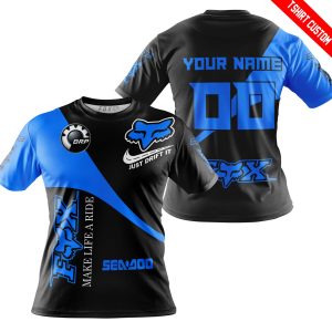 Custom name BraapGirls MAKE LIFE A RIDE JUST SEND IT – SEA DOO – BLUE Brands for motocross girls and dirt bike riders - Brands view 2