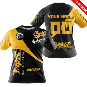 Custom name BraapGirls MAKE LIFE A RIDE JUST SEND IT – SKI DOO – YELLOW Brands for motocross girls and dirt bike riders - Brands view 2