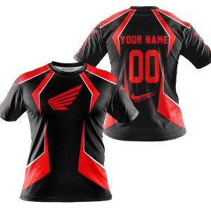 Custom name BraapGirls LIMITED EDITION – CUSTOM NAME HONDA – RED Brands for motocross girls and dirt bike riders - Brands view 3