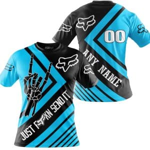 Custom name BraapGirls JUST FCKN SEND IT – FOX RACING BLU SKY | HOODIE & JERSEY | KID-YOUTH & ADULT Brands for motocross girls and dirt bike riders - Brands ...