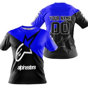 Custom name BraapGirls PREMIUM GIFT – CUSTOM NAME – ALPINESTARS – BLUE Alpinestars for motocross girls and dirt bike riders - Alpinestars view 3