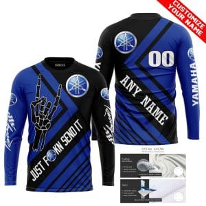 Custom name BraapGirls JUST FCKN SEND IT – YAMAHA | HOODIE & JERSEY | KID-YOUTH & ADULT Brands for motocross girls and dirt bike riders - Brands view 1