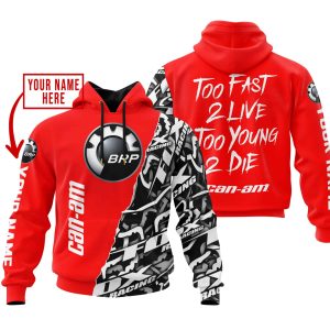 TOO FAST TO LIVE TOO YOUNG TO DIE – LIMITED EDITION – CUSTOM NAME – CAN AM – RED