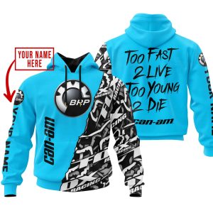TOO FAST TO LIVE TOO YOUNG TO DIE – LIMITED EDITION – CUSTOM NAME – CAN AM – SKY BLUE
